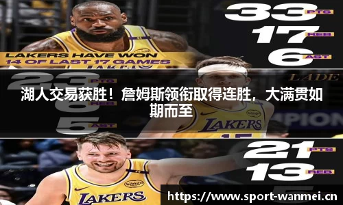 湖人交易获胜！詹姆斯领衔取得连胜，大满贯如期而至