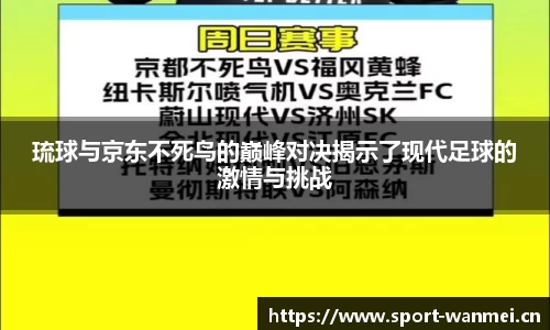 琉球与京东不死鸟的巅峰对决揭示了现代足球的激情与挑战